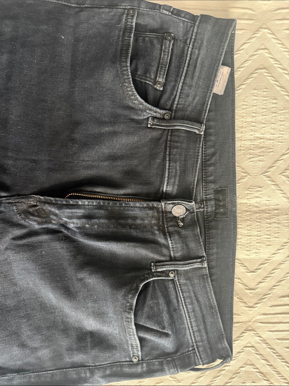 MOTHER Women’s Black Wash Jeans - Classic Slim Fit